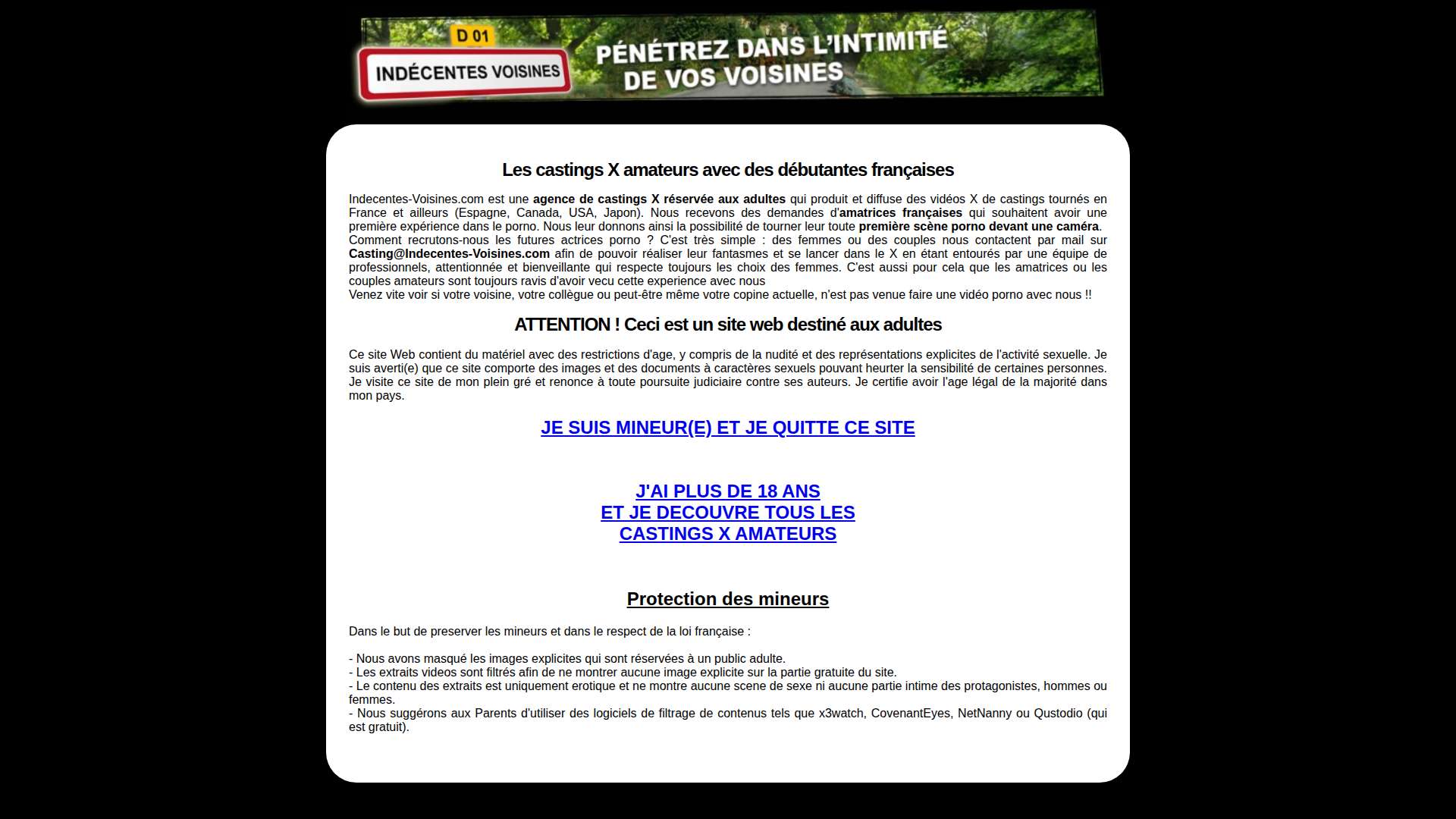 Indécentes Voisines - Desktop View