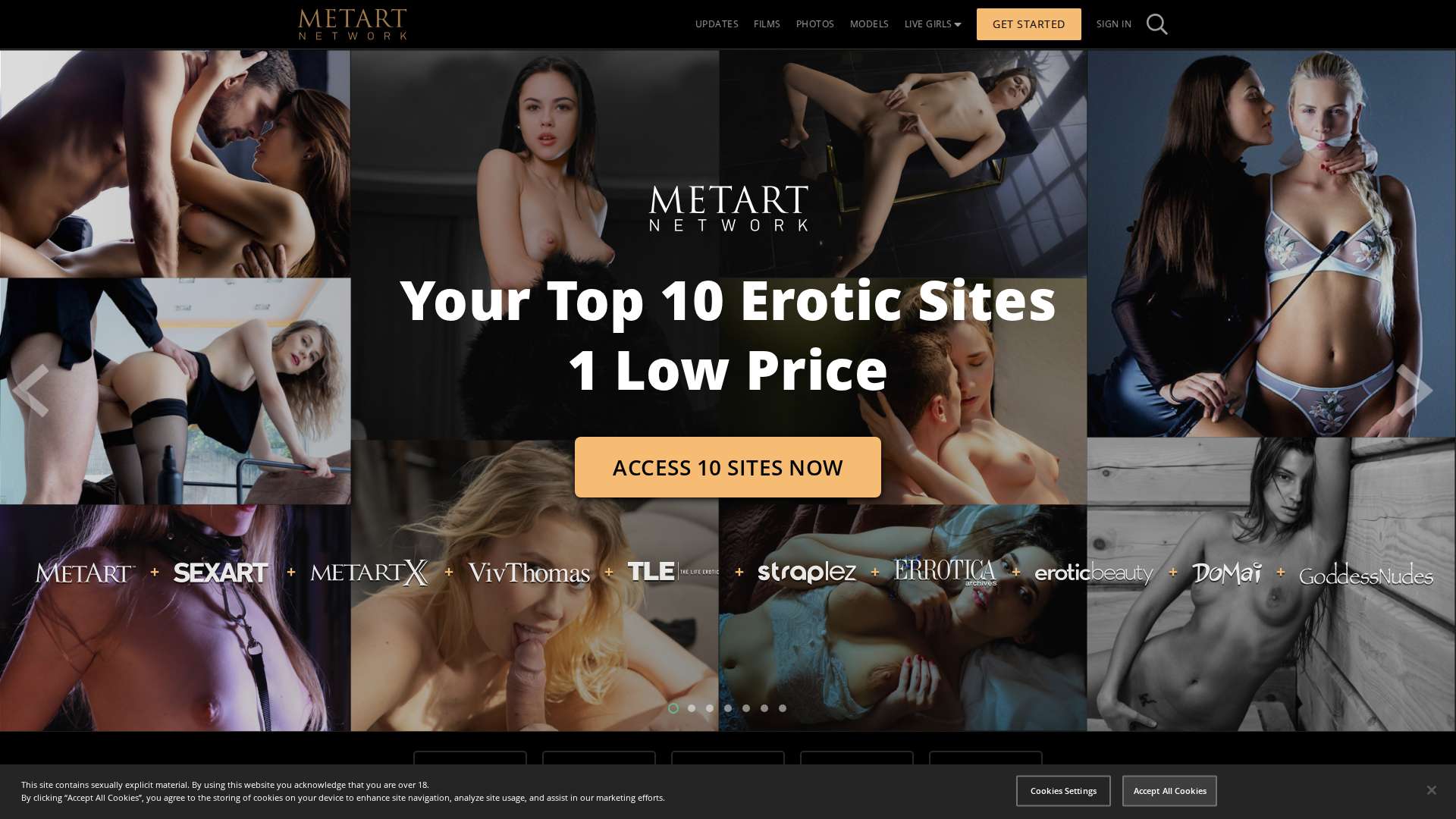Met Art Network - Desktop View
