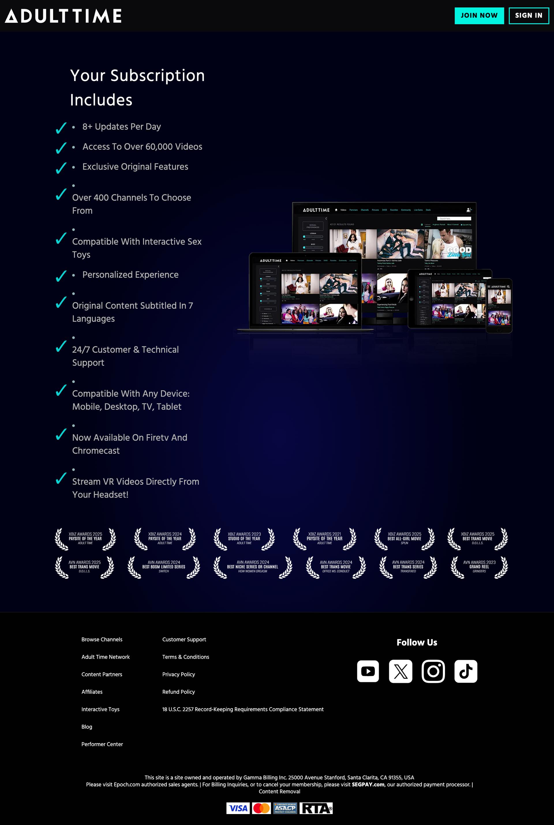 AdultTime Studio - Desktop Screenshot