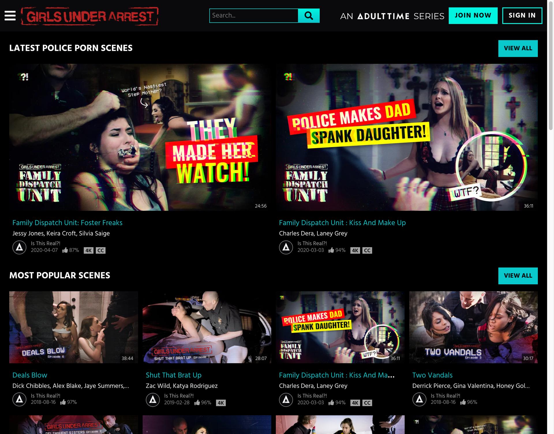 Girls Under Arrest - Desktop Screenshot