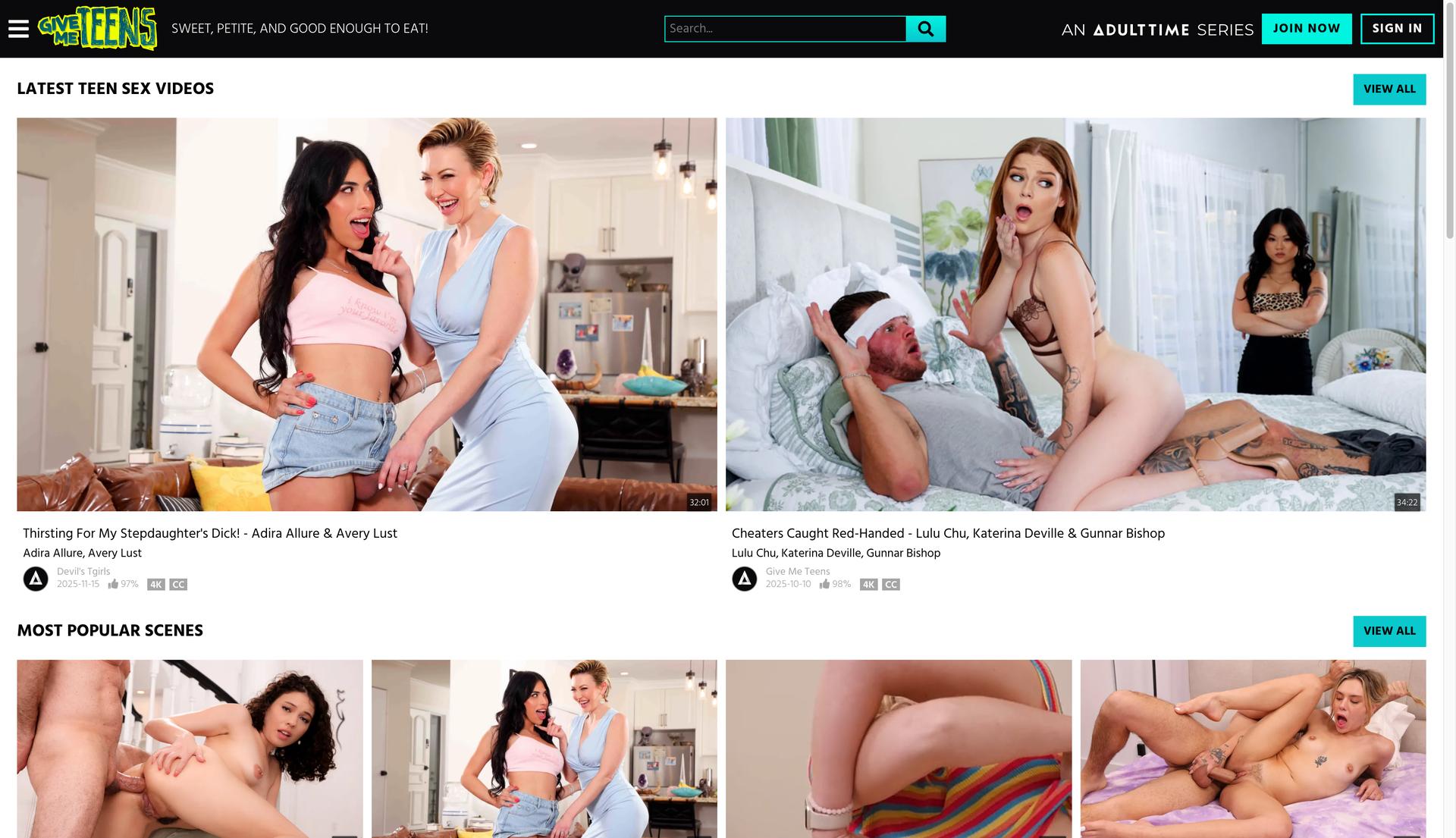 Give Me Teens - Desktop Screenshot