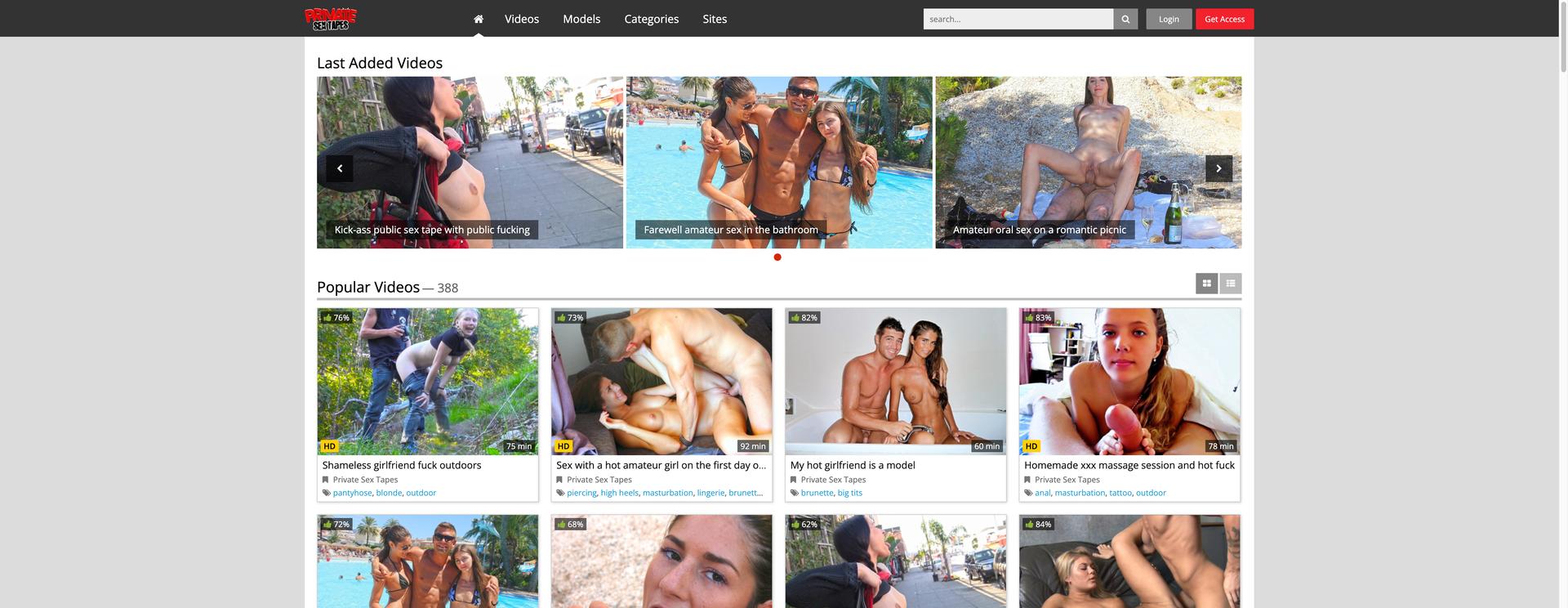 Private Sextapes - Desktop Screenshot