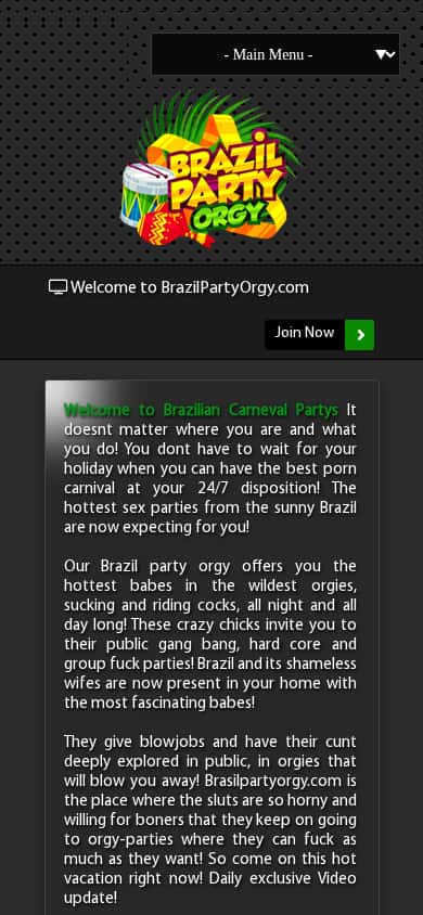 Brazil Party Orgy - Mobile Screenshot