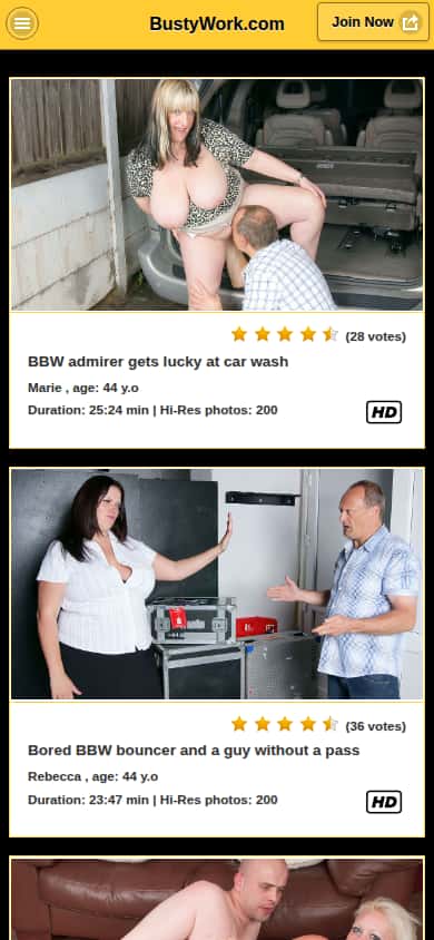 Busty Work - Mobile Screenshot