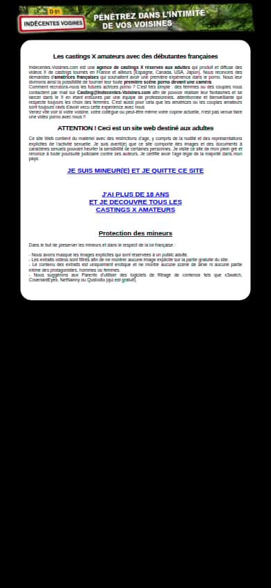 Indécentes Voisines - Mobile Screenshot