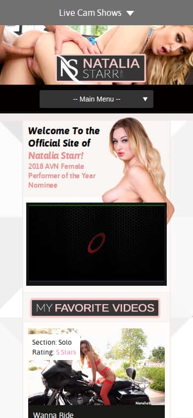 Natalia Starr - Mobile Screenshot