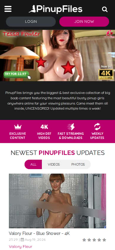 Pinup Files - Mobile Screenshot
