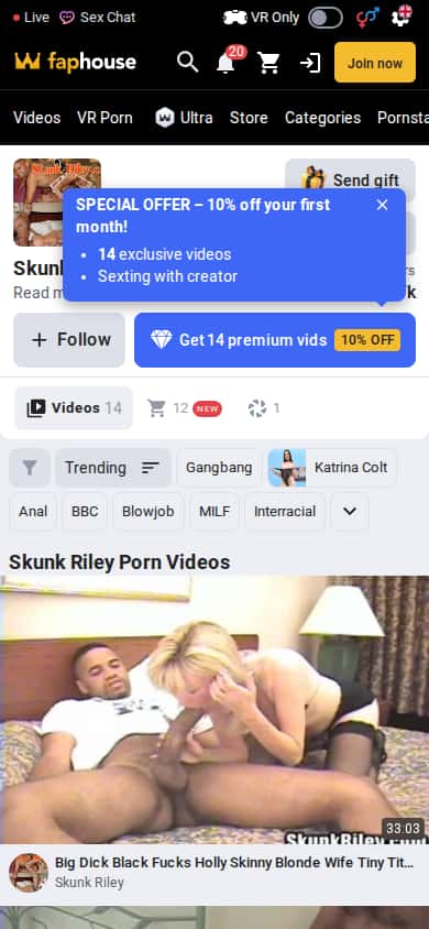 Skunk Riley - Mobile Screenshot