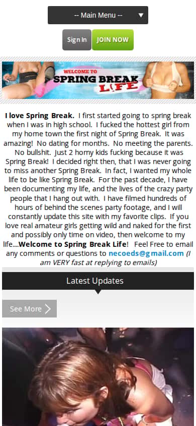 Spring Break Life - Mobile Screenshot