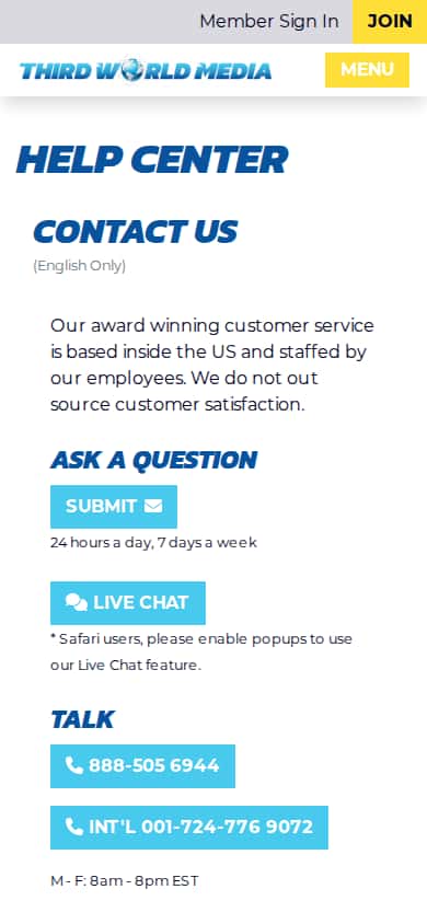 Third World Media - Mobile Screenshot