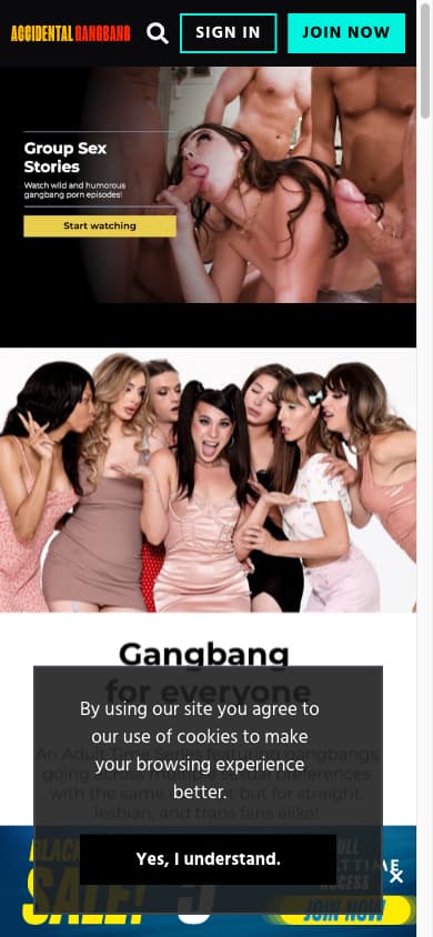 Accidental Gangbang - Mobile Screenshot