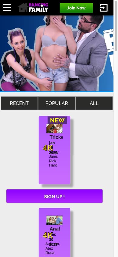 Banging Family - Mobile Screenshot