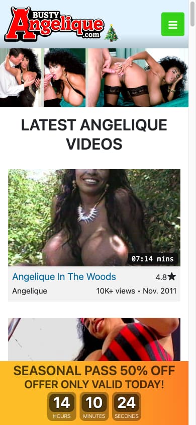 Busty Angelique - Mobile Screenshot