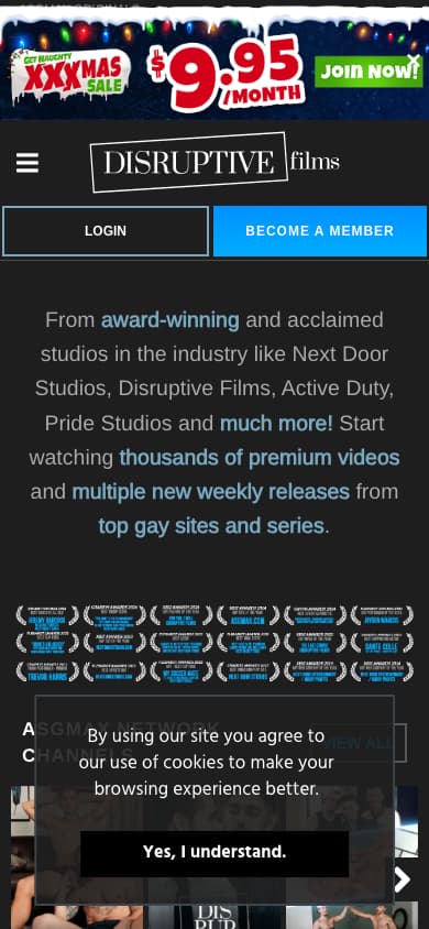 Disruptive Films - Mobile Screenshot