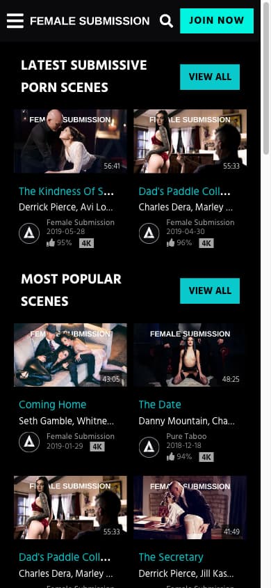 Female Submission - Mobile Screenshot