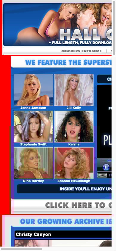 Hall of Fame Stars - Mobile Screenshot