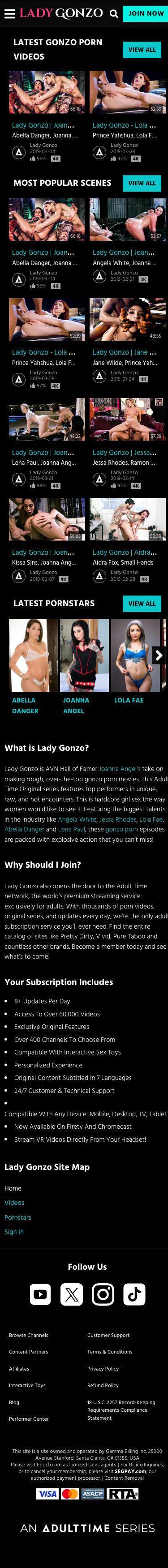 Lady Gonzo - Mobile Screenshot