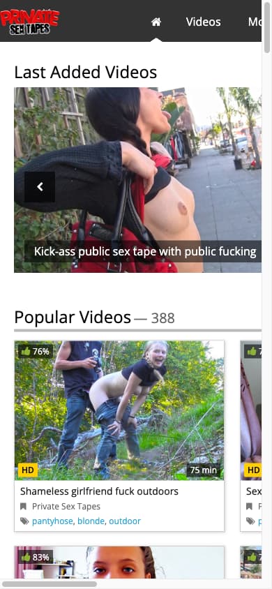 Private Sextapes - Mobile Screenshot