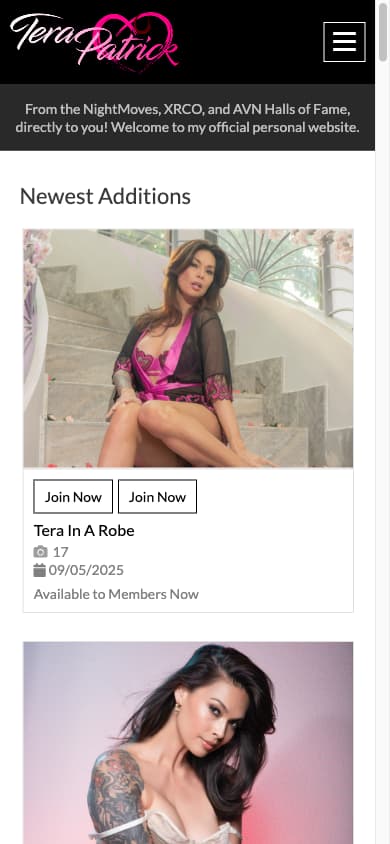 Tera Patrick - Mobile Screenshot