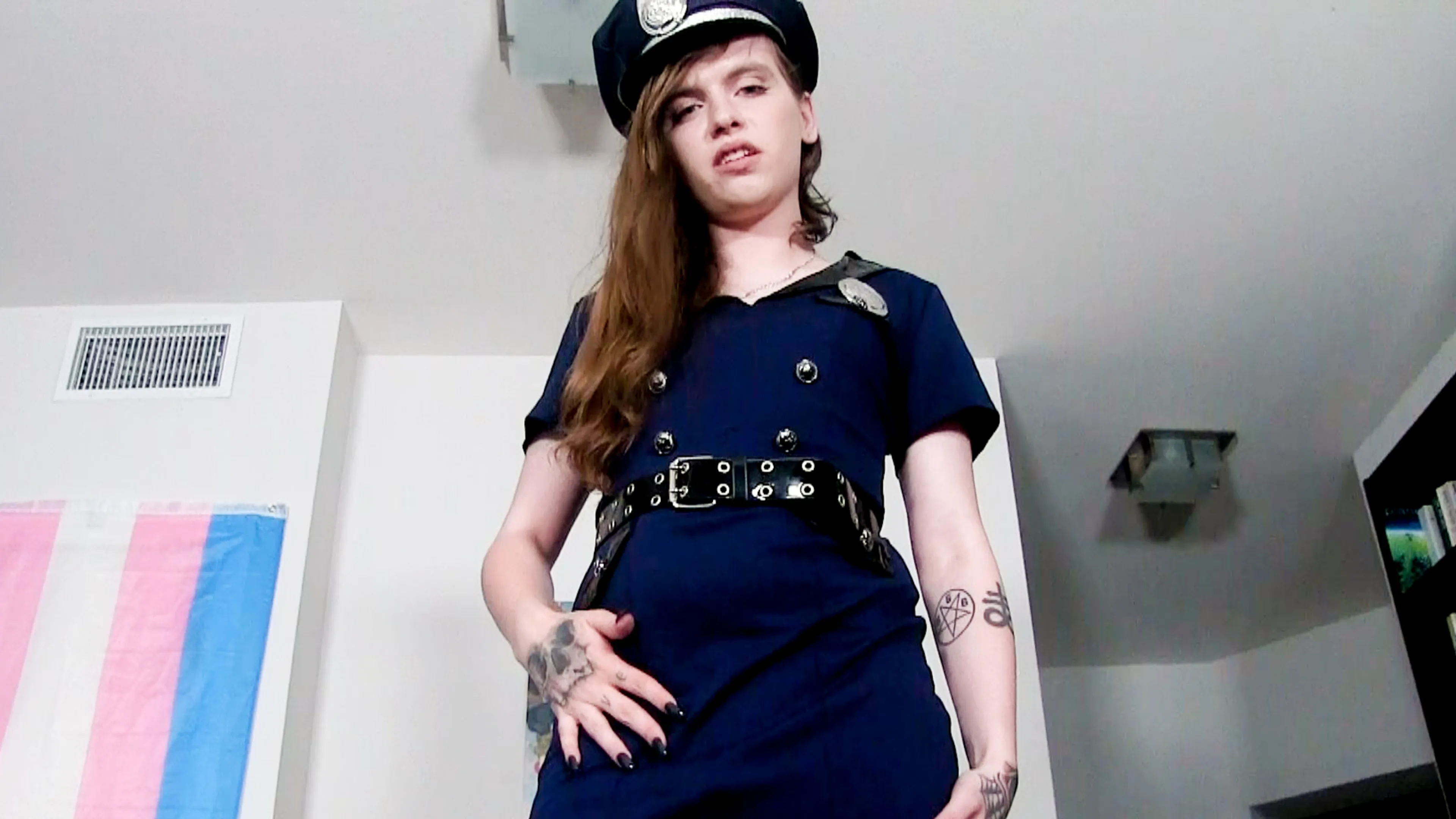 Dirty Cop Cleans Off Your Cock With Her Tongue